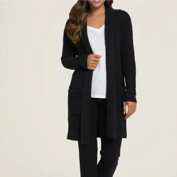 BAREFOOT DREAMS - Cozychic Lite Long Weekend Cardi in Black szS - Picture 2 of 15